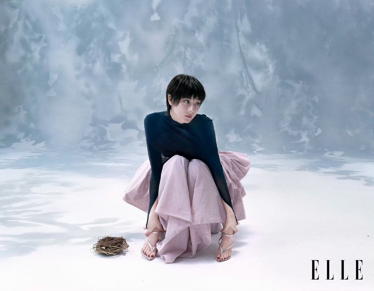 Dilireba wearing Dior for the cover of ELLE China, March 2026