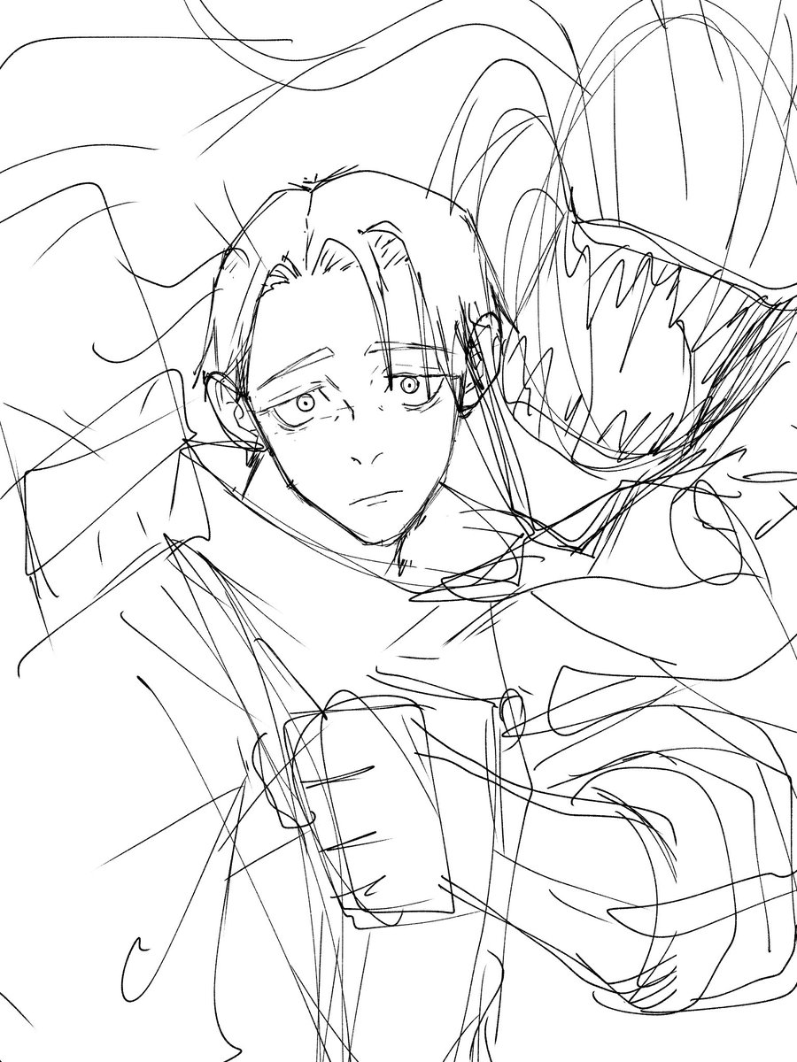 Shiibu0426's tweet photo. 乙骨ラフ https://t.co/iky4cNd2ic