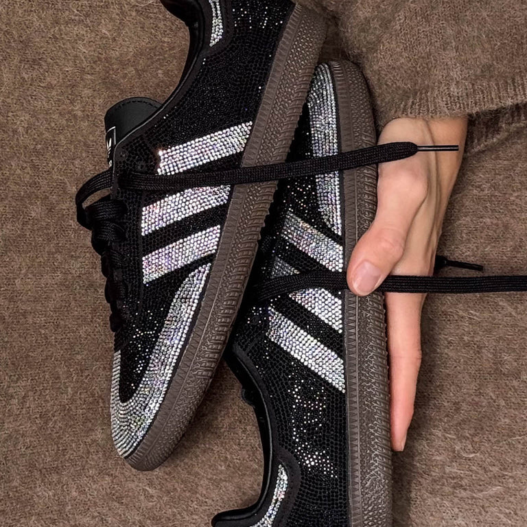 adidas gazelle silver green womens adidas Women's Samba Black / Black