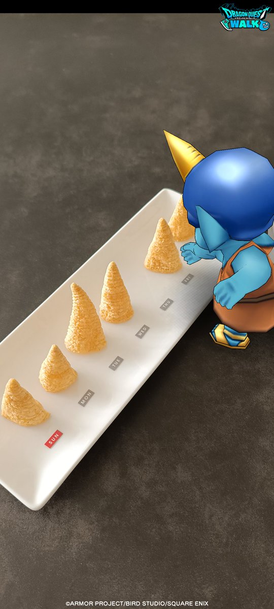 ボクはおしゃれだから 7本のツノを曜日ごとに 替えてるの🎶 今日は