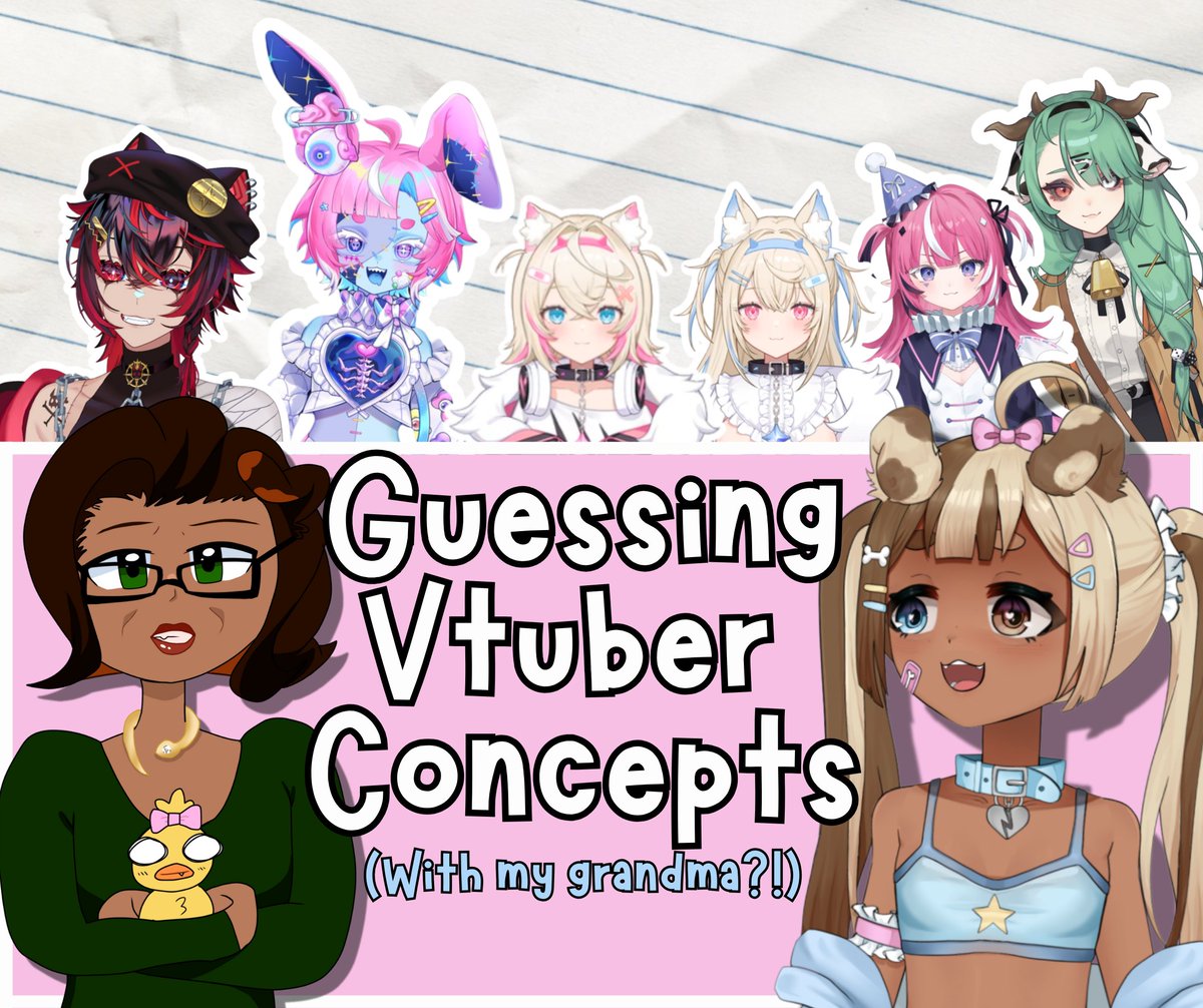 Vtubers we want you !🫵 

Drop your PNGs so my unfiltered Grandma can guess what you and your concept is !
(also write the answer too..please)