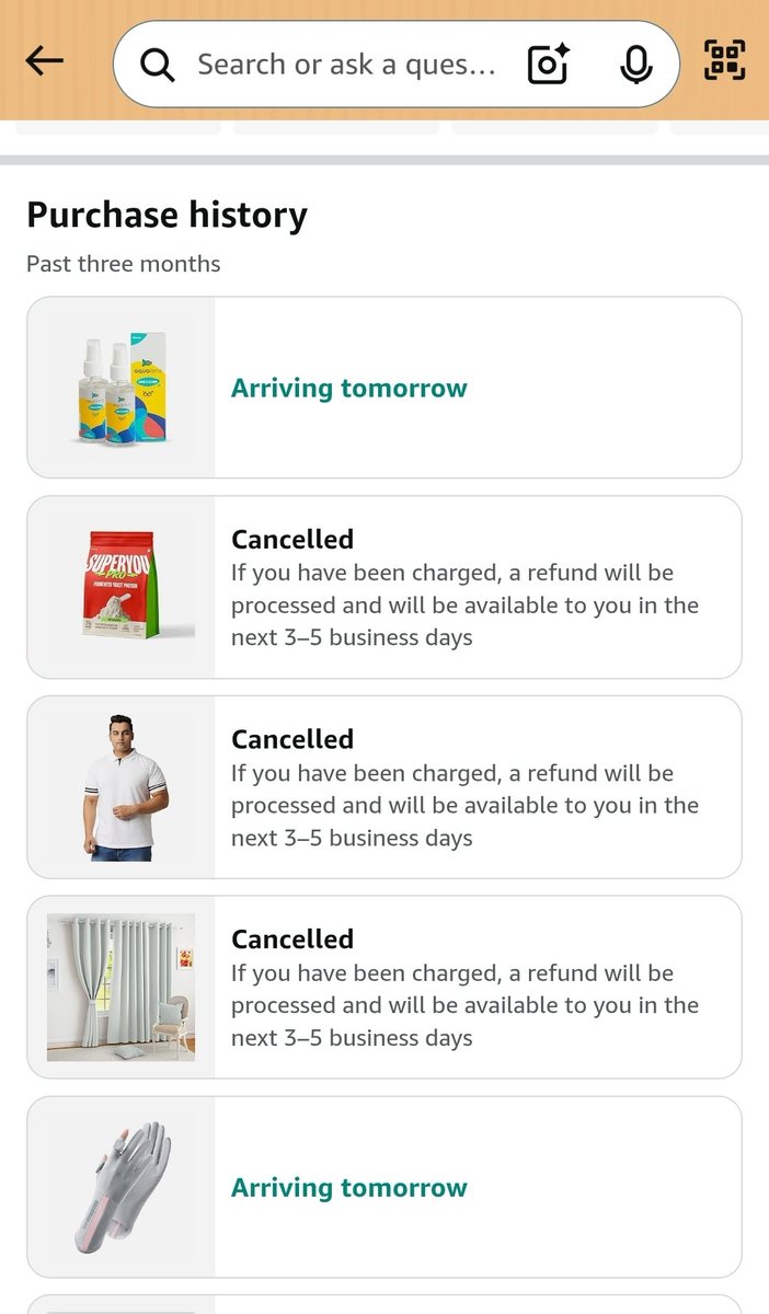 SagarGO4's tweet photo. Hey @amazonIN @amazon Could you please explain why my prepaid orders are being canceled randomly? This has happened for the second time. https://t.co/WVrTLViNSj