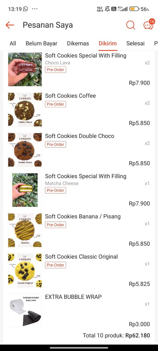 wooaaaahae's tweet photo. @siPisces22 Kakkk aku dah dateng cookiesnya, pesen 9 yang dateng 7 😭😭😭 tapi maap enggak ada video amboksingnya saking excited mau mam kukisnya 😔 https://t.co/BFDFH7SMGv