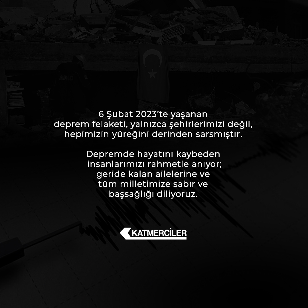 6 Şubat 2023’te yaşanan deprem felaketi, yalnızca şehirlerimizi değil, hepimizin yüreğini derinden sarsmıştır. 

Depremde hayatını kaybeden insanlarımızı rahmetle anıyor; geride kalan ailelerine ve tüm milletimize sabır ve başsağlığı diliyoruz.