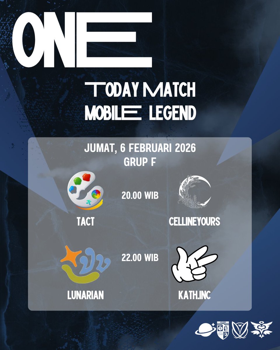 48MLC48's tweet photo. Today Match, live on Youtube

MLC
20.00 : @tact_id vs @CellineyoursOfc 
22.00 : @LunarianID vs @KATH_inc 

Wotaplay
20.00 : @Gracieluv_ID vs @Christyzer 
22.00 : @aulavana_id vs @mandaffection 

#ONE https://t.co/3jcIrYzQl9