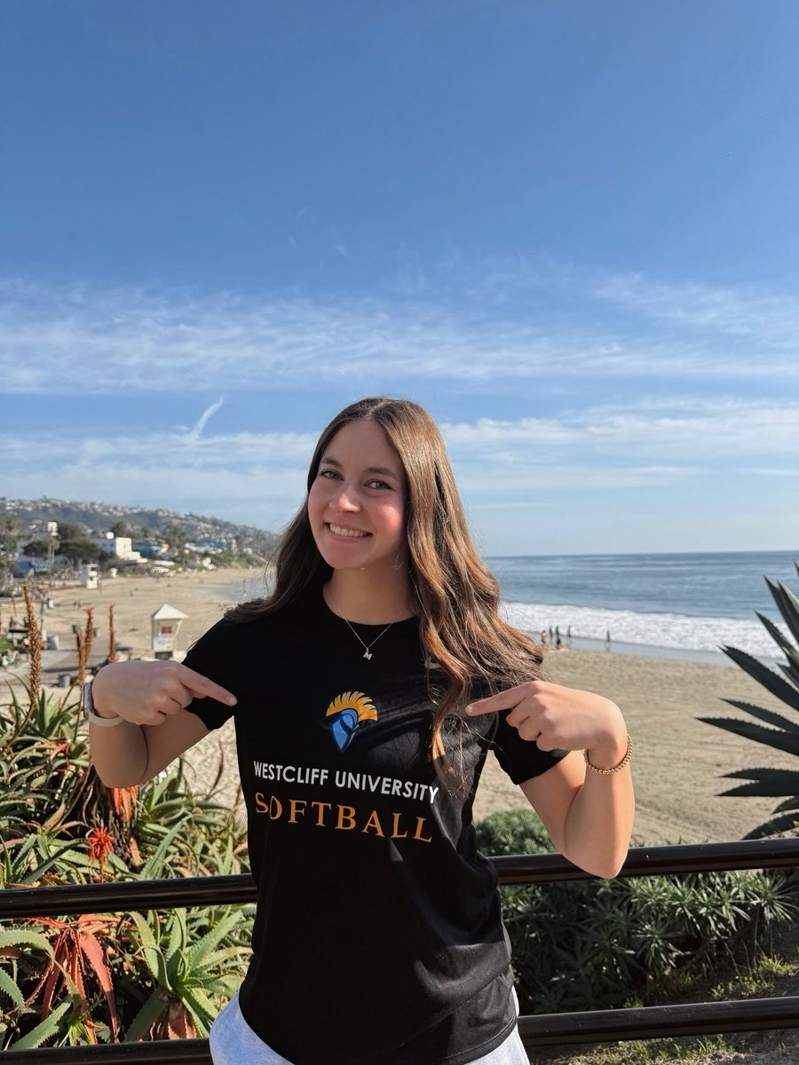 madeline2026's tweet photo. Committed! Can’t wait for the next 4 at Westcliff University! 🥎🥎 https://t.co/c5qAZdOUQ3