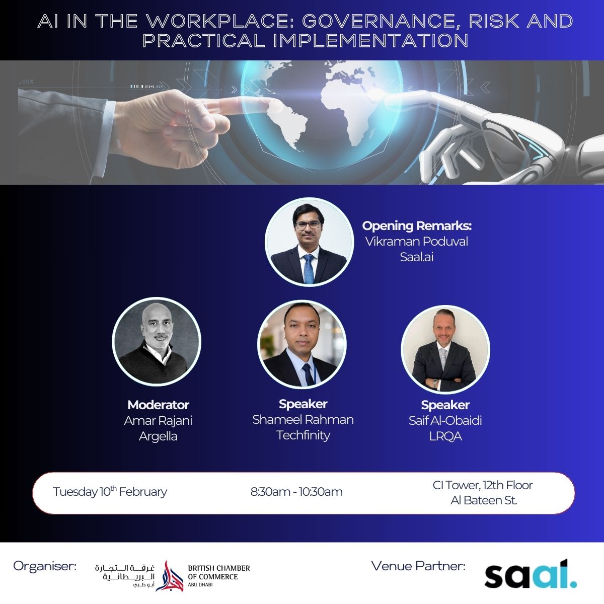 Saal.ai is happy to host the British Chamber of Commerce AI in the workplace panel and welcome guests to Saal's AI lab tour.

Please share an email with marketing@saal.ai if interested in attending. Seats are limited.