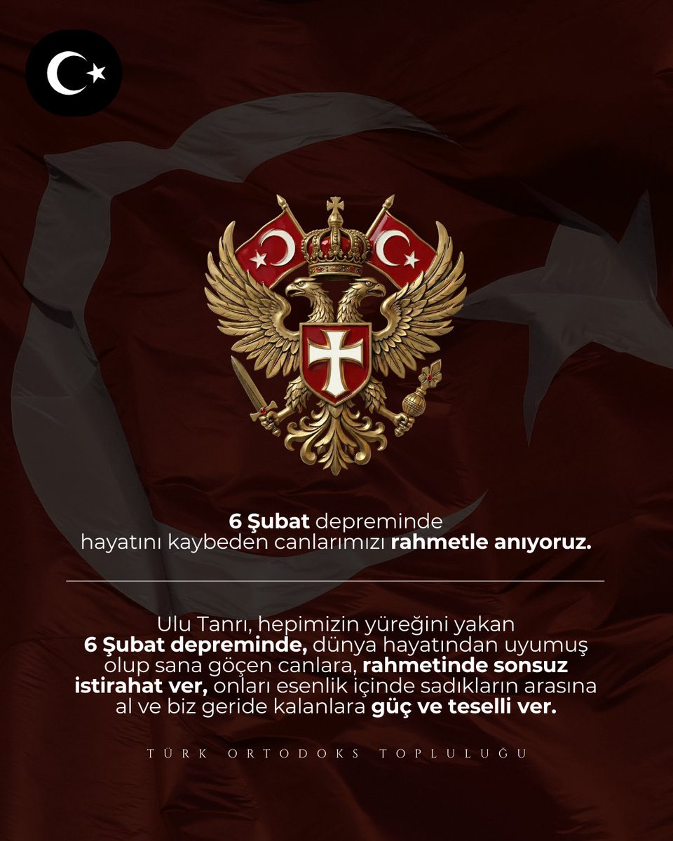 6 Şubat depreminde hayatını kaybeden canlarımızı rahmetle anıyoruz.

Ulu Tanrı, hepimizin yüreğini yakan 6 Şubat depreminde, dünya hayatından uyumuş olup sana göçen canlara, rahmetinde sonsuz istirahat ver ve biz geride kalanlara güç ve teselli ver.

#6subat2023