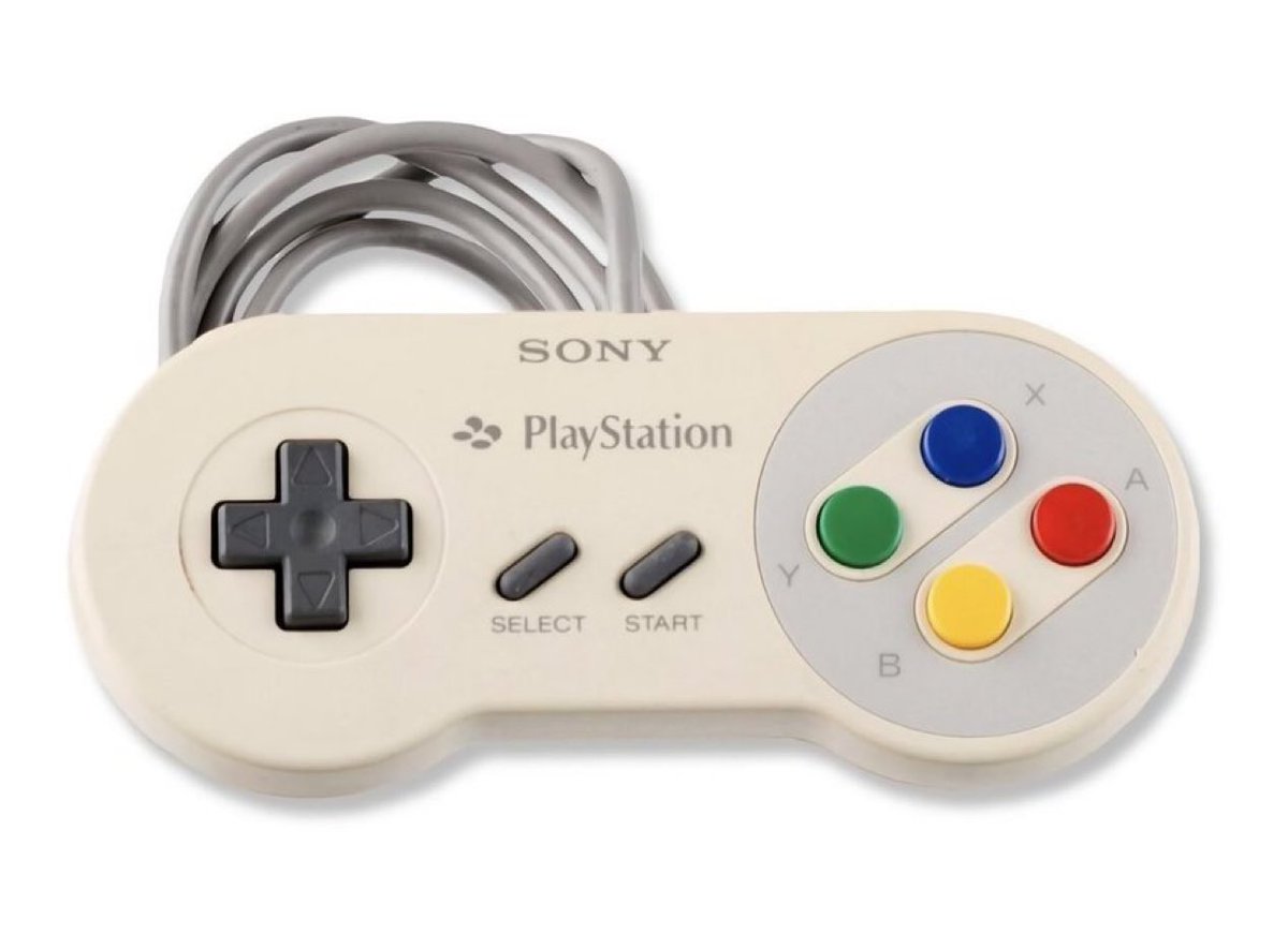 TrueTechRoom's tweet image. Nintendo PlayStation controller (1991)