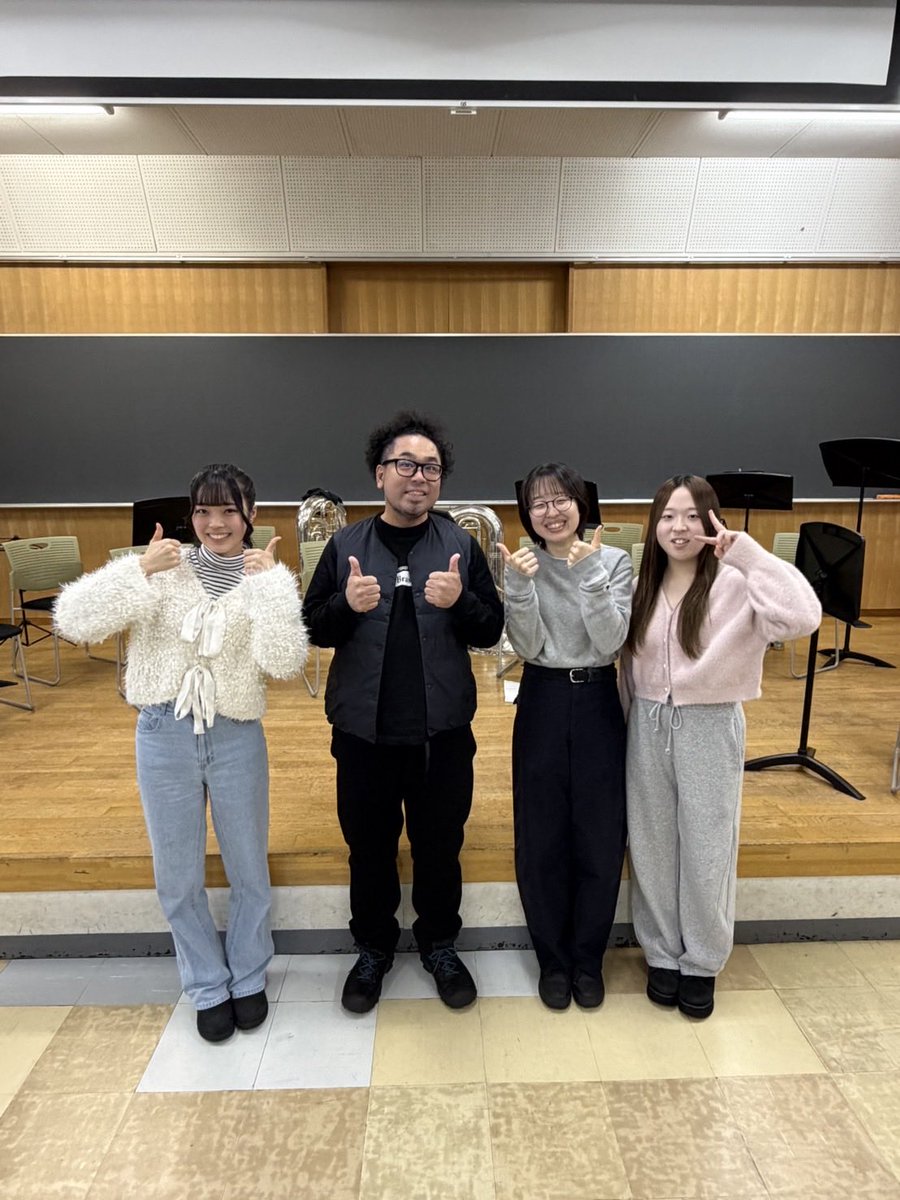先日は北の大地の女子たち頑張っていました！試験後に全員で写真を撮り忘れました…。翌日は札幌大谷と北海道教育大(旭川&amp;岩見沢)の合同コンサートに向けてのレッスンもさせていただきました。学生の皆さん、とっても頑張っていますので、是非皆さまご来場ください！僕は残念ながら伺えず😭ですが、成