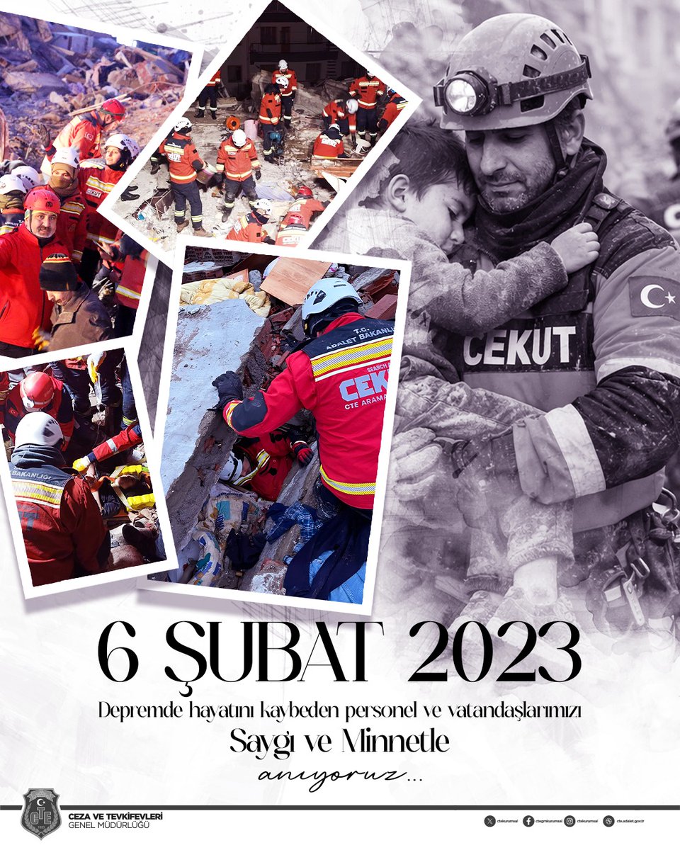 ctekurumsal's tweet photo. 6 Şubat 2023 – Unutmadık, Unutmayacağız

Asrın felaketinin yıl dönümünde; hayatını kaybeden personelimiz ile vatandaşlarımızı rahmetle ve saygıyla anıyoruz.

Milletçe yaşadığımız bu büyük acı, hafızalarımızda ve yüreklerimizde daima yaşayacaktır.

Dayanışma ruhuyla kaybettiklerimizin hatırasını yaşatmaya, yaraları birlikte sarmaya devam edeceğiz. 🇹🇷