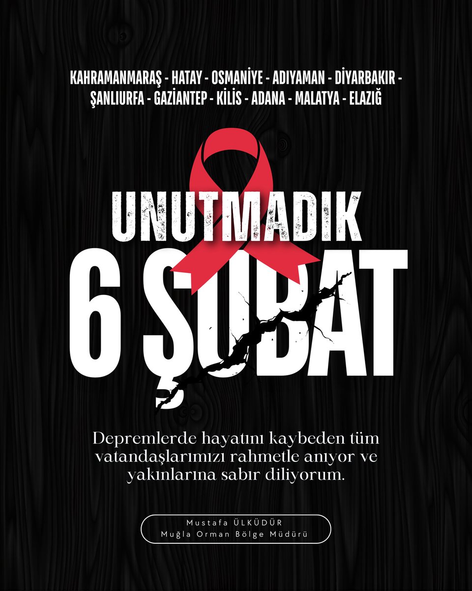 Büyük felaketin yıl dönümünde depremlerde hayatını kaybeden vatandaşlarımıza Allah’tan rahmet ve yakınlarına sabır diliyorum.

Rabbim ülkemize ve milletimize bir daha böyle acılar yaşatmasın.

#6subat2023