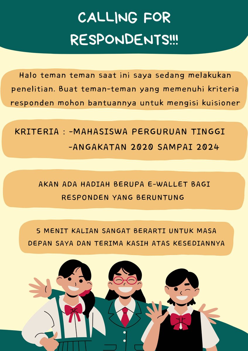 collegemfs's tweet photo. [cm] TEMAN TEMAN URGENT MEMOHON SANGAT BANTUAN KALIAN 157 ORANG DALAM PENYELESAIAN KUISIONER INI HUHUH....HUHUH..... LINK NYA DI KOLOM COMMENT YAA BISA LANGSUNG SCAN JUGA MAKASIHH YANG SUDAH ISI... 5 MENIT KALIAN SANGAT BERARTI BUAT MASA DEPAN SAYA https://t.co/NVjUizZf2B