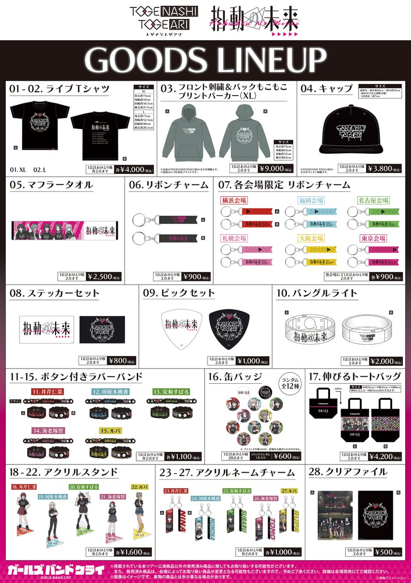🎤#トゲナシトゲアリ Zepp Tour 2026 “拍動の未来”🎸 名古屋/札幌会場