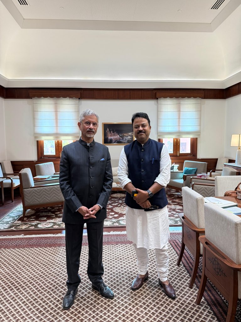 I met Hon’ble Minister of External Affairs <a href="/DrSJaishankar/">Dr. S. Jaishankar</a> Ji this morning and discussed the matter concerning Cadet Sarthak Mohapatra, who went missing while on board the vessel M.V. EA Jersey on 3 February 2026 during sailing. The Hon’ble Minister has taken the matter very