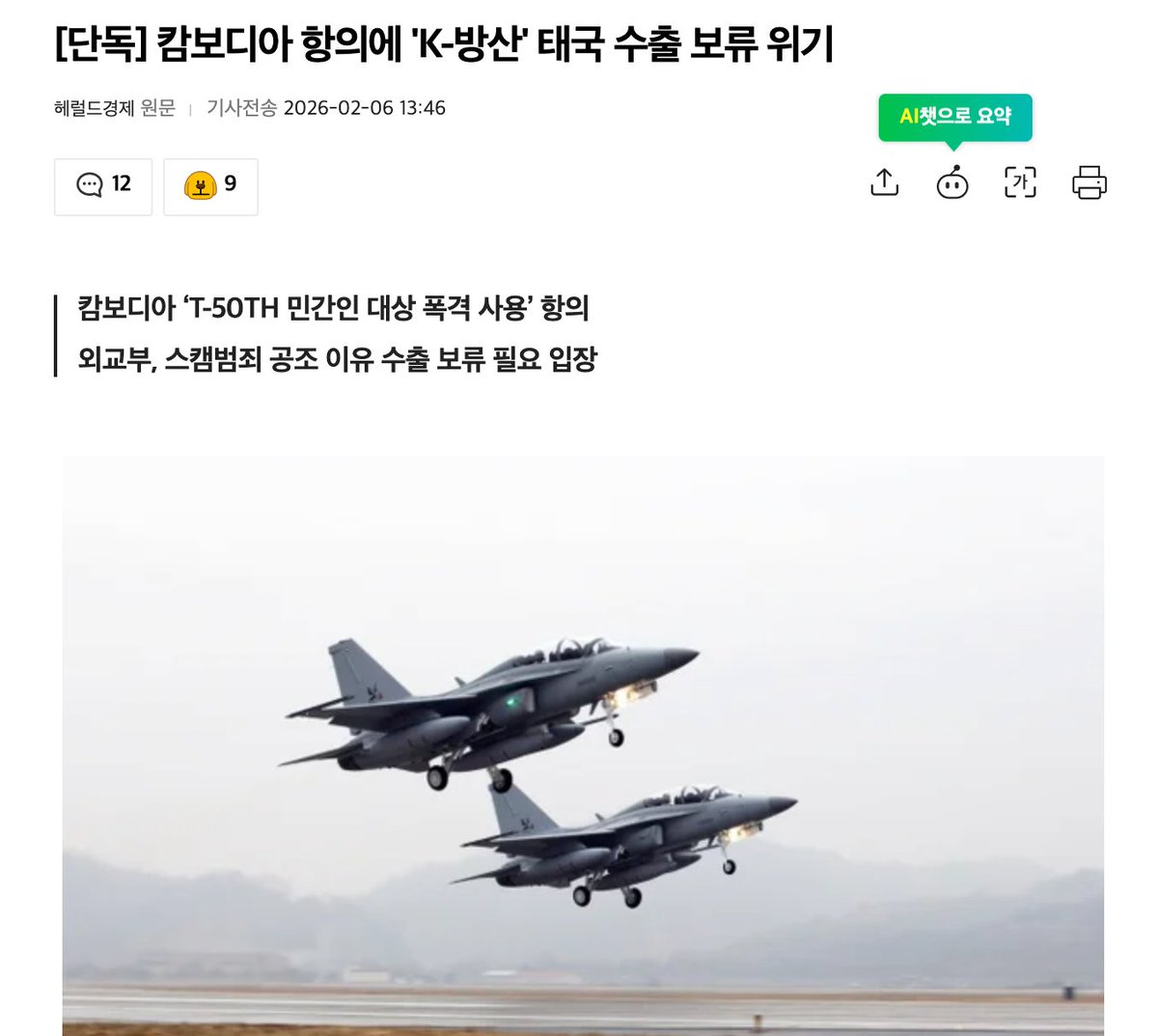 패가망신 시킨다더니? 기껏 캄보디아 항의에?