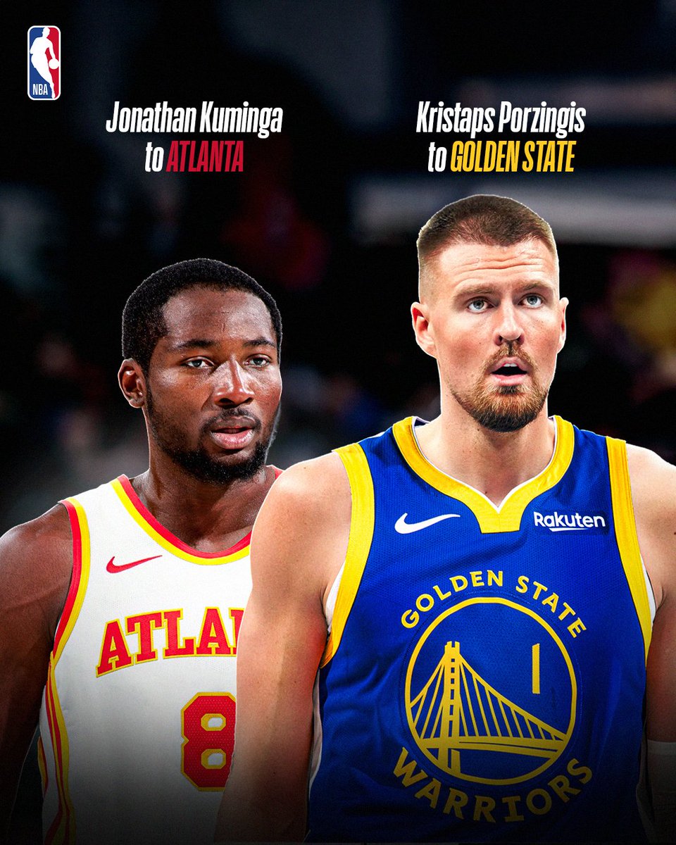 NBA_Indonesia's tweet image. Official trade alert!🚨

Kristaps Porzingis resmi bergabung dengan Warriors, sementara Jonathan Kuminga akan memulai eranya di Atlanta🤩

Gimana nih menurut kalian dengan trade satu ini, #NBAFans?

#NBATrade #NBAOffCourt