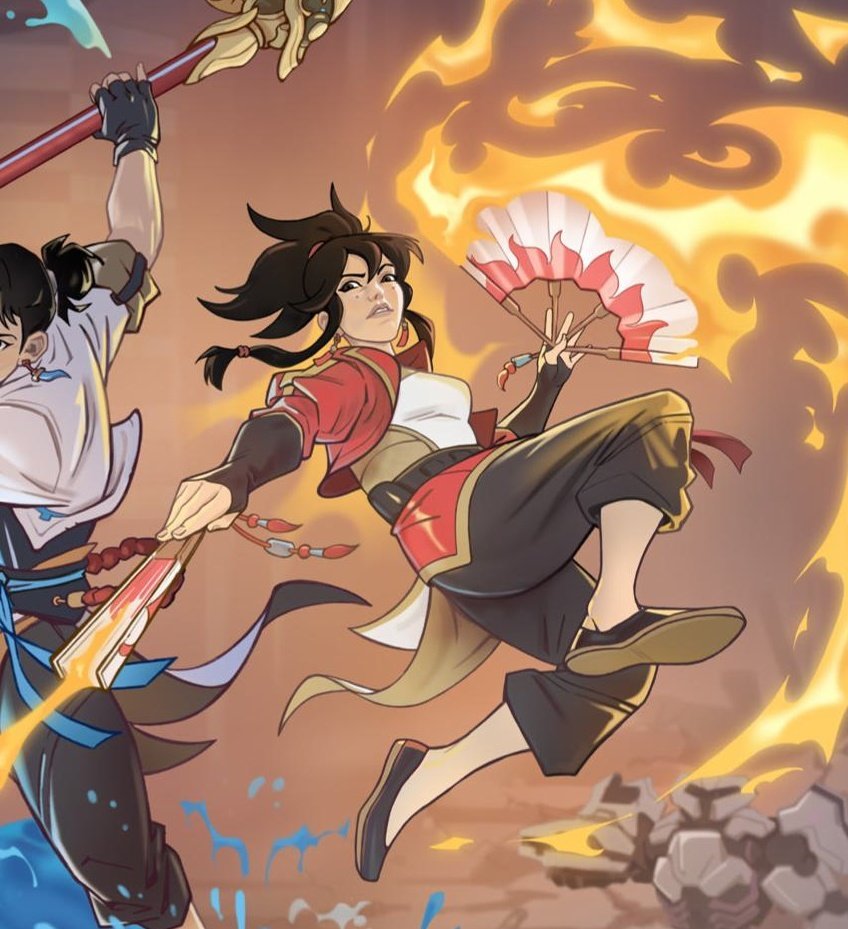 Adone0808's tweet image. #NOTMYANRAN
Redesign Anran! No more male gaze stereotyped harmless, cute Asian girl! 
Anran is a fiery, powerful young woman. Instead of this tacky, generic design, she should have a fierce face, strong muscles and a kung fu suit consisting of trousers and long sleeves.