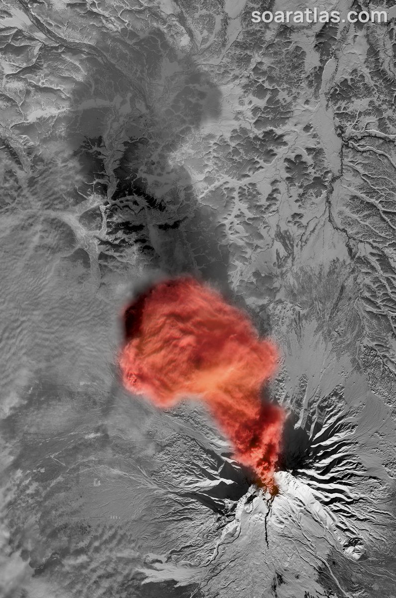 SoarAtlas's tweet image. 🚨A dramatic eruption at Shiveluch Volcano in Kamchatka, captured today from space: tinyurl.com/4h6u7ysn

#volcano #Shiveluch #Kamchatka