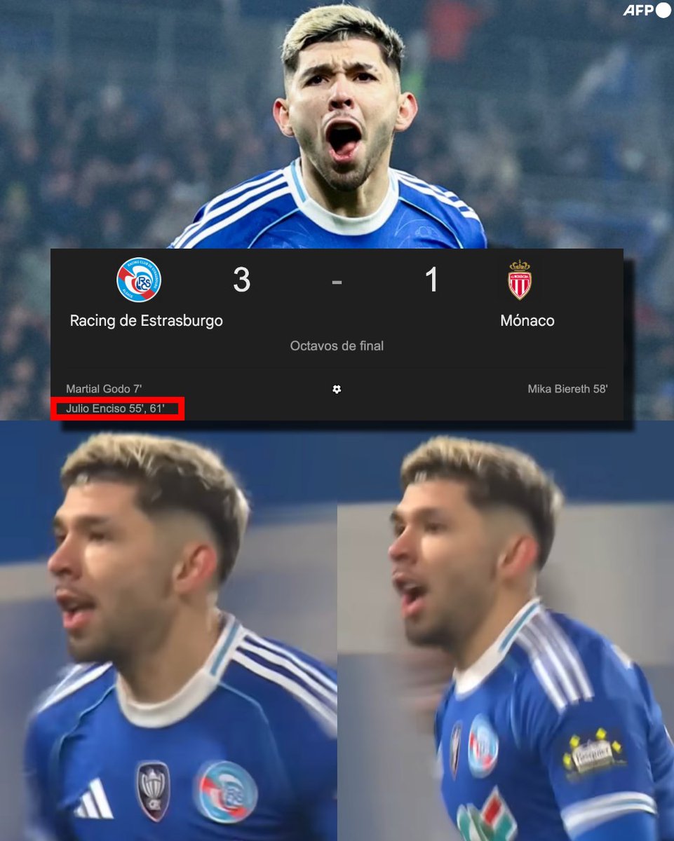 Julio Enciso está BRILLANDO en el fútbol francés con el Strasbourg. El jueves le marcó DOBLETE DE GOLAZOS al AS Mónaco y guió a su equipo a los cuartos de final de la Copa de Francia. Y lleva ¡¡7 GOLES Y 3 ASISTENCIAS!! en sus últimos 8 partidos disputados. 

Qué notición para La