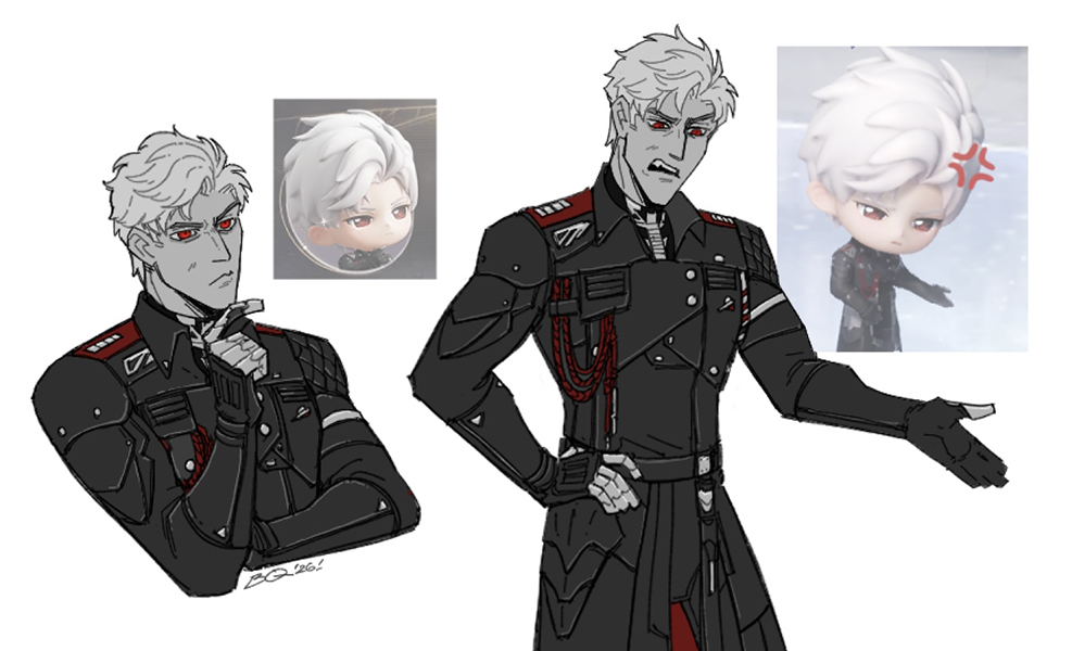 「obsessed with this new look of his but i」|ʙʙ!💀のイラスト