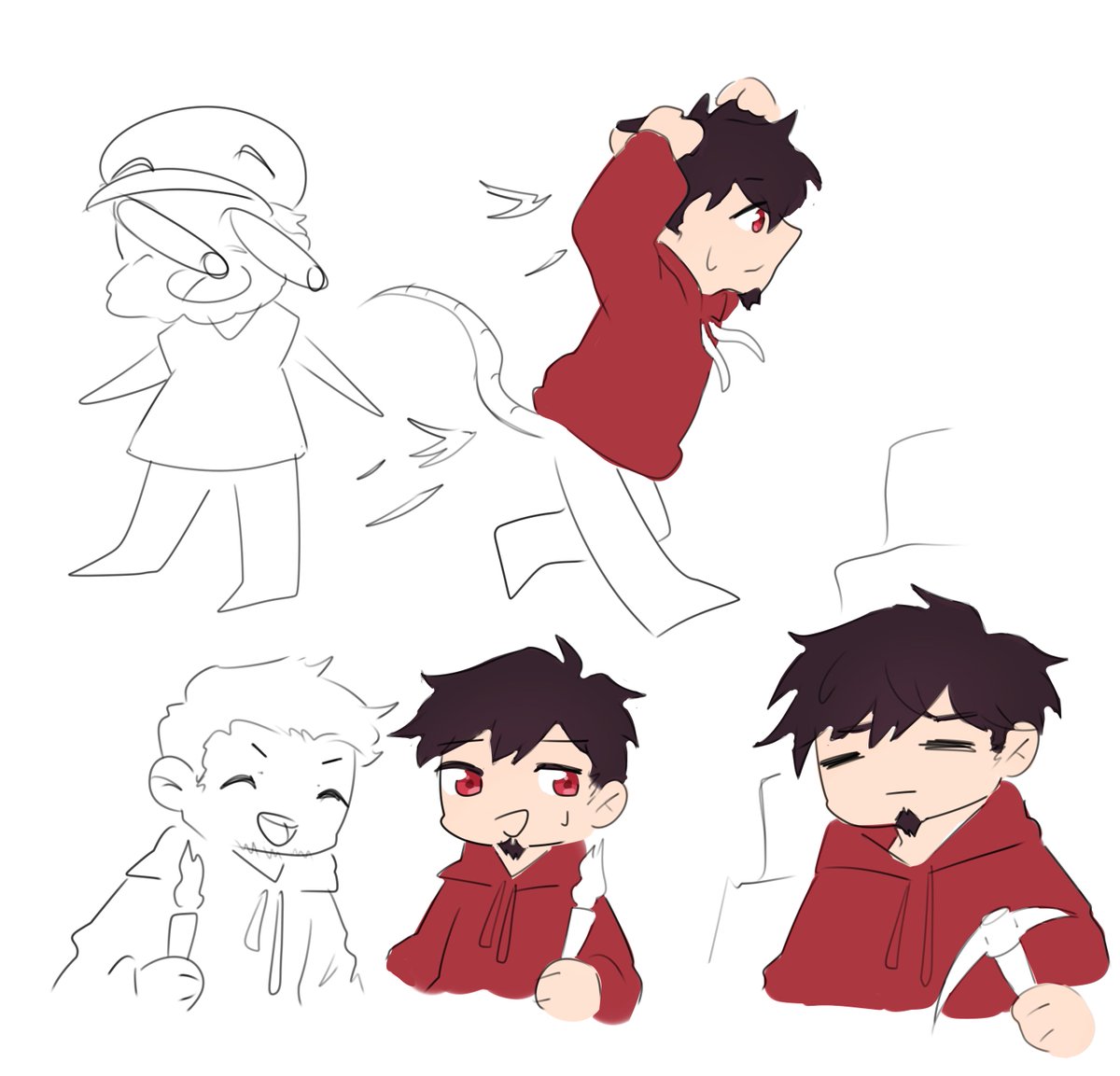 KenidoruCubi's tweet image. puedo aprovechar q sacaron el mejores momentos de UHC España T11 para subir los dibujos que nunca termine en su momento del pov de Maldito? 
(me da pena subirlos tan fuera de tiempo, pero son muy lindos como para simplemente dejarlos ahi tirados... y flojera pintar XD)