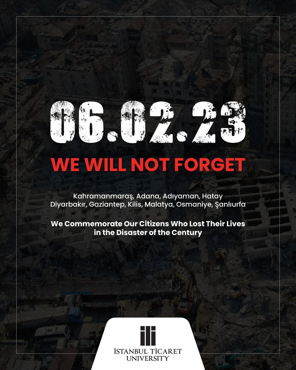 TicaretInt's tweet photo. February 6

In remembrance. https://t.co/DapMG6wMnb