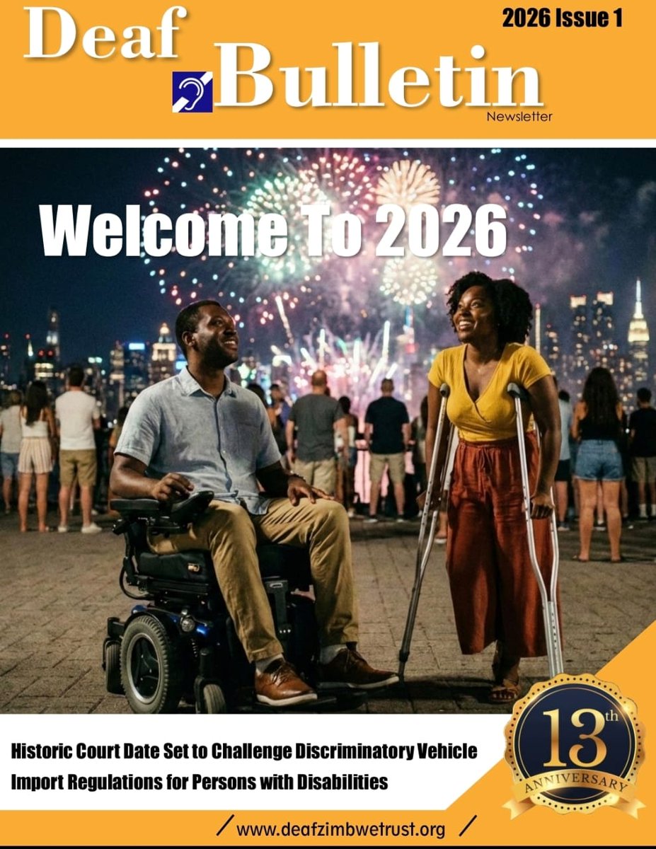 DeafZimTrust's tweet photo. #DisabilityMatters 
#Inclusion
Our January 2026 edition of the Deaf Bulletin and the Disability Observer is now out. Click the links below 

https://t.co/VBStW6jzl7

https://t.co/ksmUwfQjXk

Remember to like and share with others. Happy reading 📚 https://t.co/A8zrFcZPLq