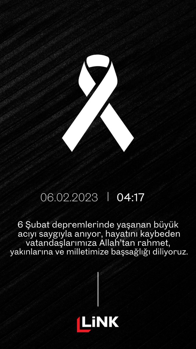 6 Şubat depremlerinde hayatını kaybeden vatandaşlarımıza Allah’tan rahmet, ailelerine ve milletimize başsağlığı dileriz.