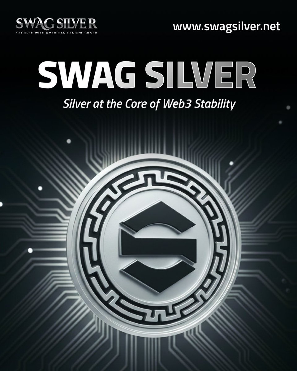 Silver at the core of Web3 stability 🔐
Backed by real American silver 🇺🇸
Where physical value meets blockchain innovation 🚀
🔗 swagsilver.net
📡 t.me/+6X9P0l0Hs3tkM… 
#SwagSilver #Web3 #SilverBacked #CryptoStability
Not financial advice.