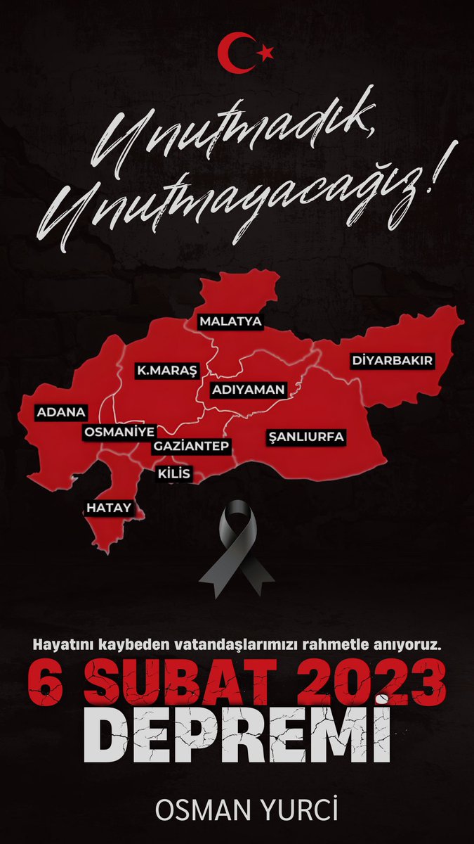 6 Şubat, sadece bir felaketin tarihi değil; aynı zamanda dayanışmanın, kardeşliğin ve birlikte ayağa kalkma iradesinin adıdır.
#6subatdepremi #TürkiyeninGücüneBak #UnutmadıkUnutmayacağız