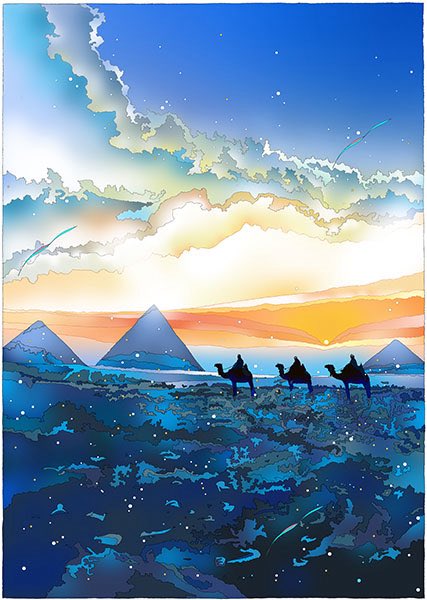 ✈️JAL機内誌「WINDS」February 2002 GIZA,EGYPT✈️ #鈴木英人