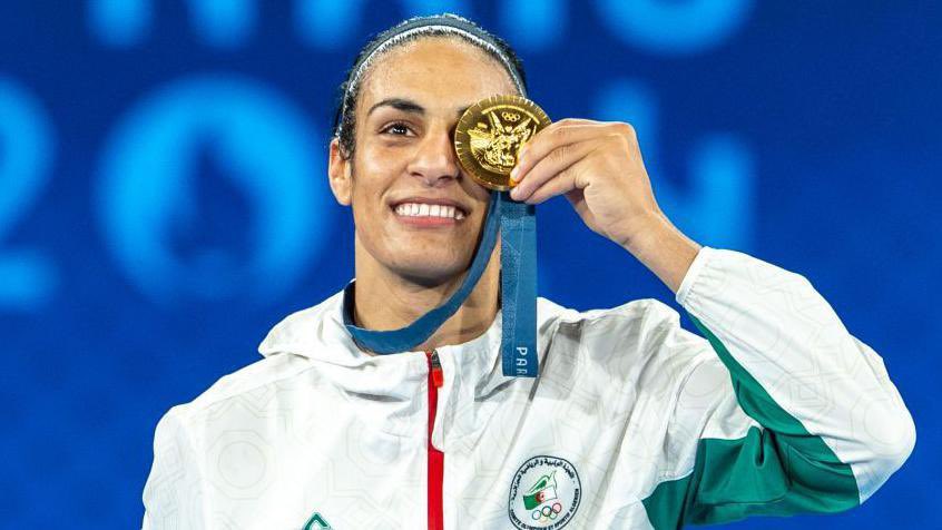 visegrad24's tweet photo. Imane Khelif deprived a woman of the welterweight gold medal at the 2024 Summer Olympics.

Numerous liberal journalists, commentators and influencers cheered this man on as he beat up the women who stood in his way, and attacked outlets like Visegrad24 for reporting the truth. https://t.co/A4c0bSDwbs