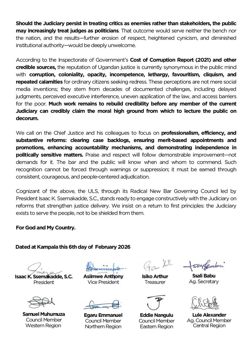 On the Chief Justice' bid to silence online critics. 

#BangTheTable  #BackOnTrack #RNBVision2060
<a href="/JudiciaryUG/">Judiciary Uganda</a>