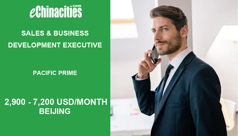 Sales &amp; Business Development Executive in Beijing,China 
jobs.echinacities.com/jobchapter/135…

#Jobs #chinajobs #JobsInChina #careers #workinchina #SearchJobs #hiring #onlinejobs #recruitment
#eChinacities.com is a platform for #employers and #job seekers (it's free).