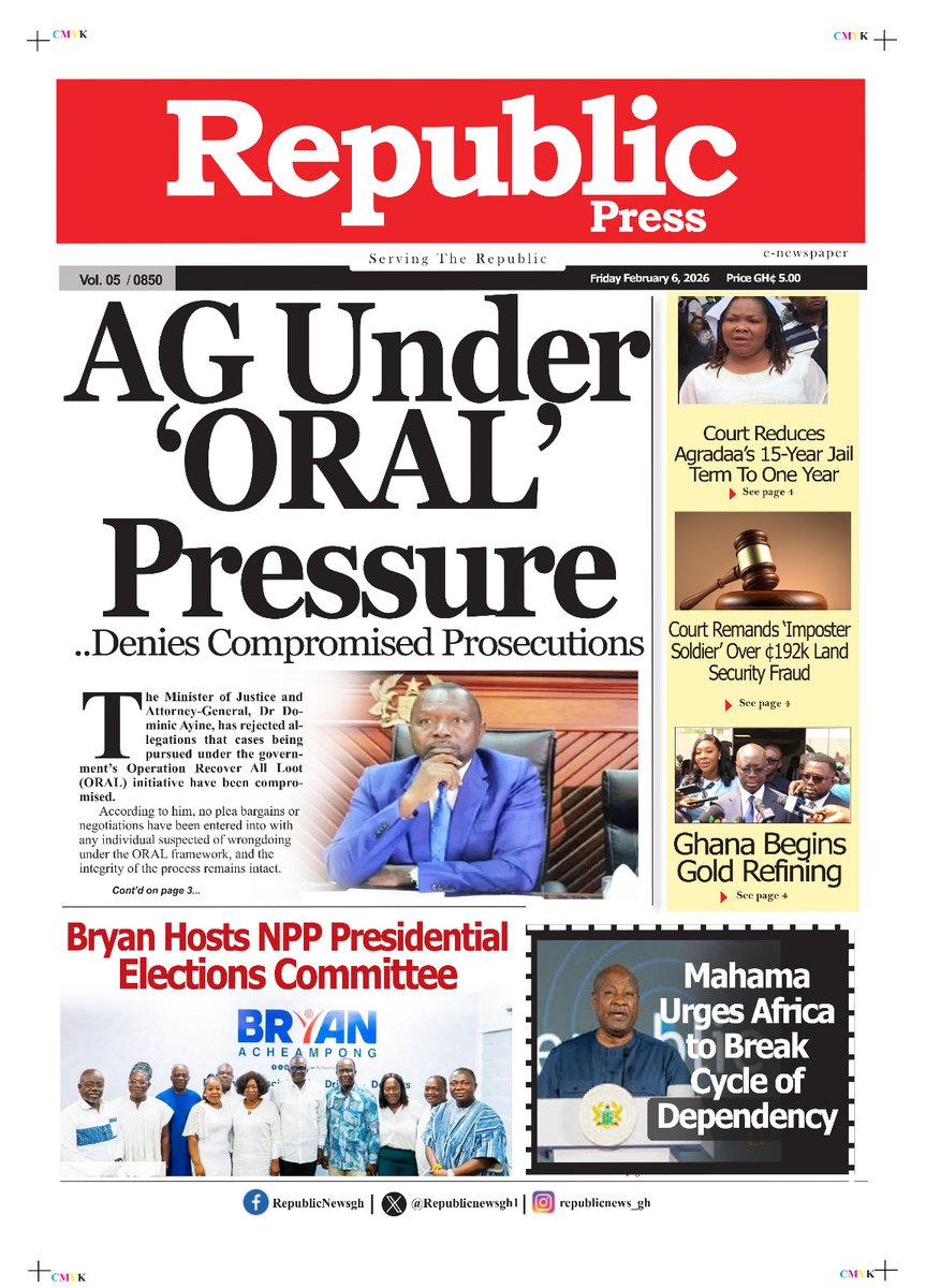 Newspaper Headlines: Friday, February 6, 2026