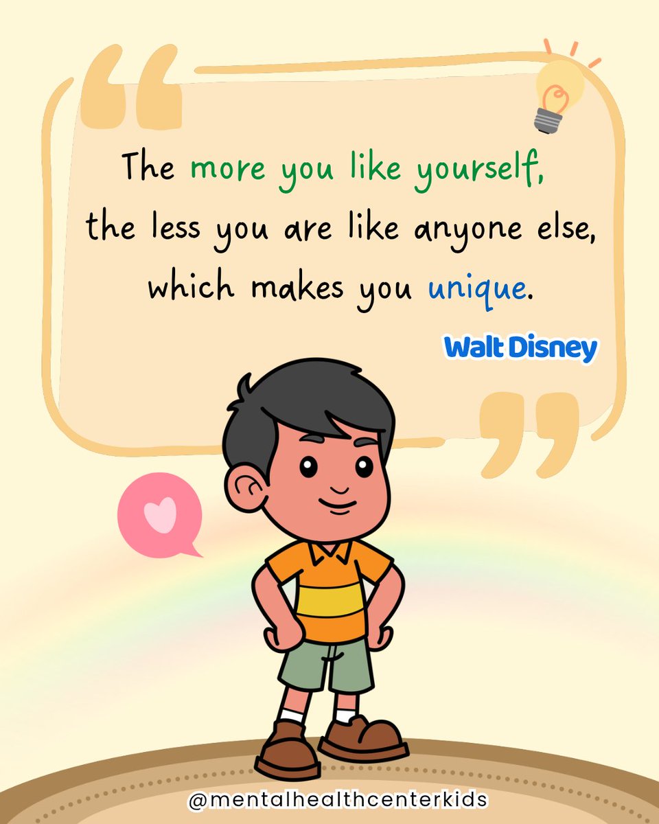 MHCenterKids's tweet photo. Support your child's uniqueness! β
When you encourage self-love, your kids grow into confident individuals who embrace their differences.β€οΈ
Follow us for tips on nurturing self-esteem and individuality in your children.
#Parenting #SupportKids #SelfConfidence #EmbraceUniqueness #ChildDevelopment