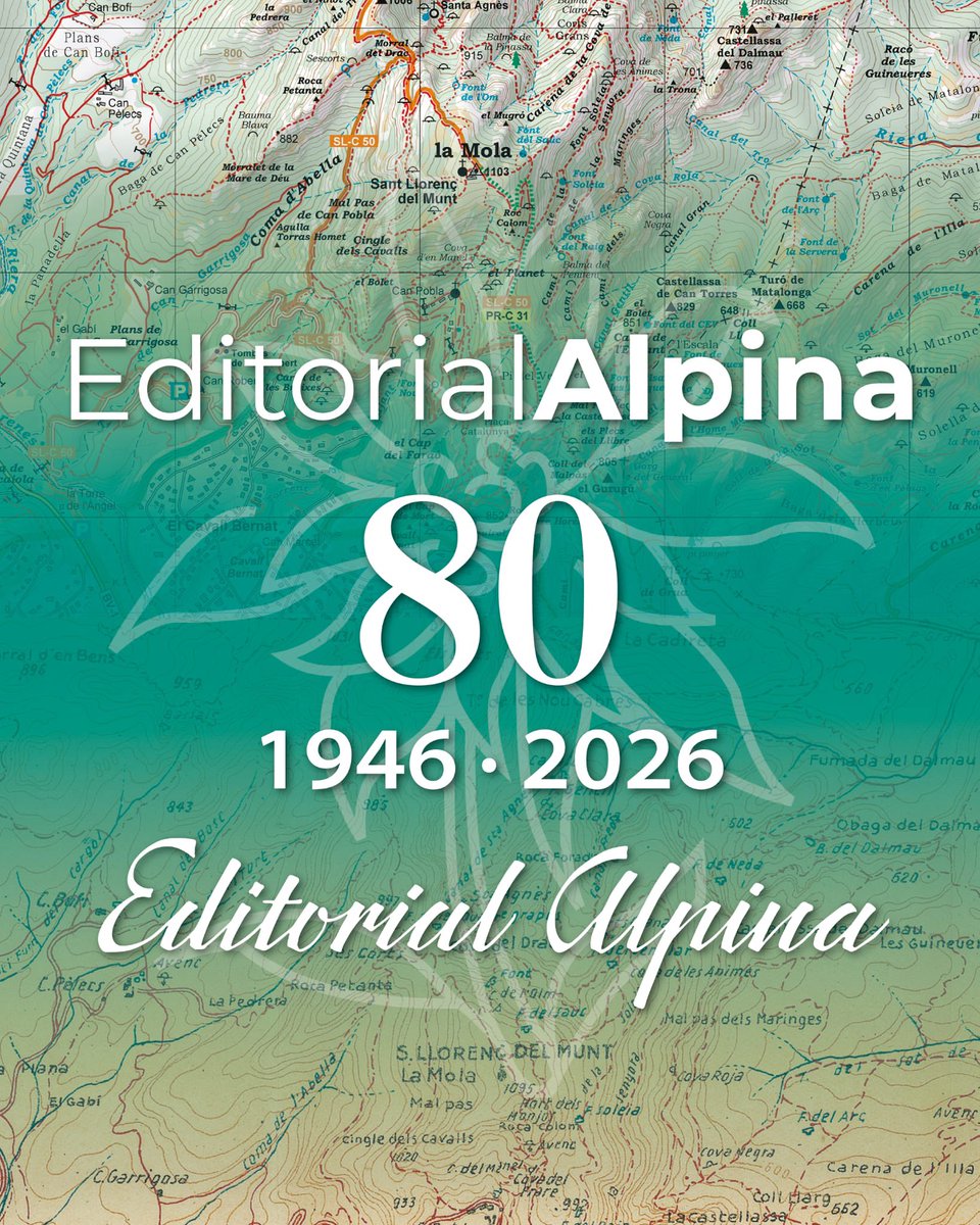 Avui no celebrem només anys.
Celebrem camins recorreguts, mapes gastats a la motxilla i milers d’excursions viscudes.

Fa 80 anys que a Editorial Alpina dibuixem el territori i acompanyem excursionistes, muntanyencs i amants de la natura.

Gràcies a totes les persones que ho heu