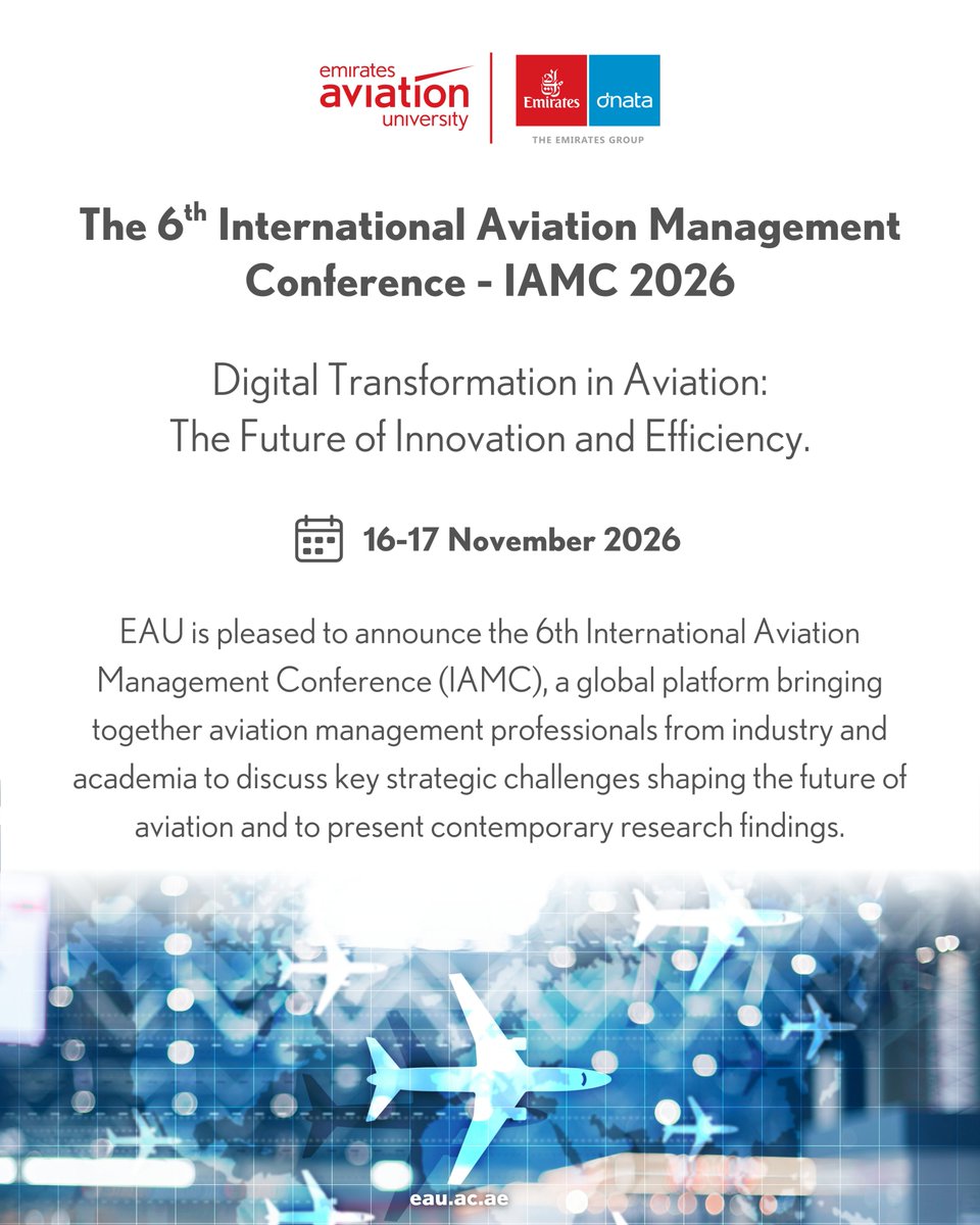 EAUDubai's tweet photo. For the call for papers, registration and more information, please visit https://t.co/0y65OycaHn
Email us at IAMC2026@eau.ac.ae for more information. https://t.co/nS3gsld8D3