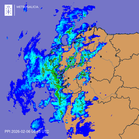 Xornada de moita inestabilidade coa #BorrascaLeonardo ao norte achegándonos liñas de chuvascos. 

⛈️ máis activas ao oeste. ⚠️Sarabia 🚗
⚠️Cota de neve descendendo aos 900 m.