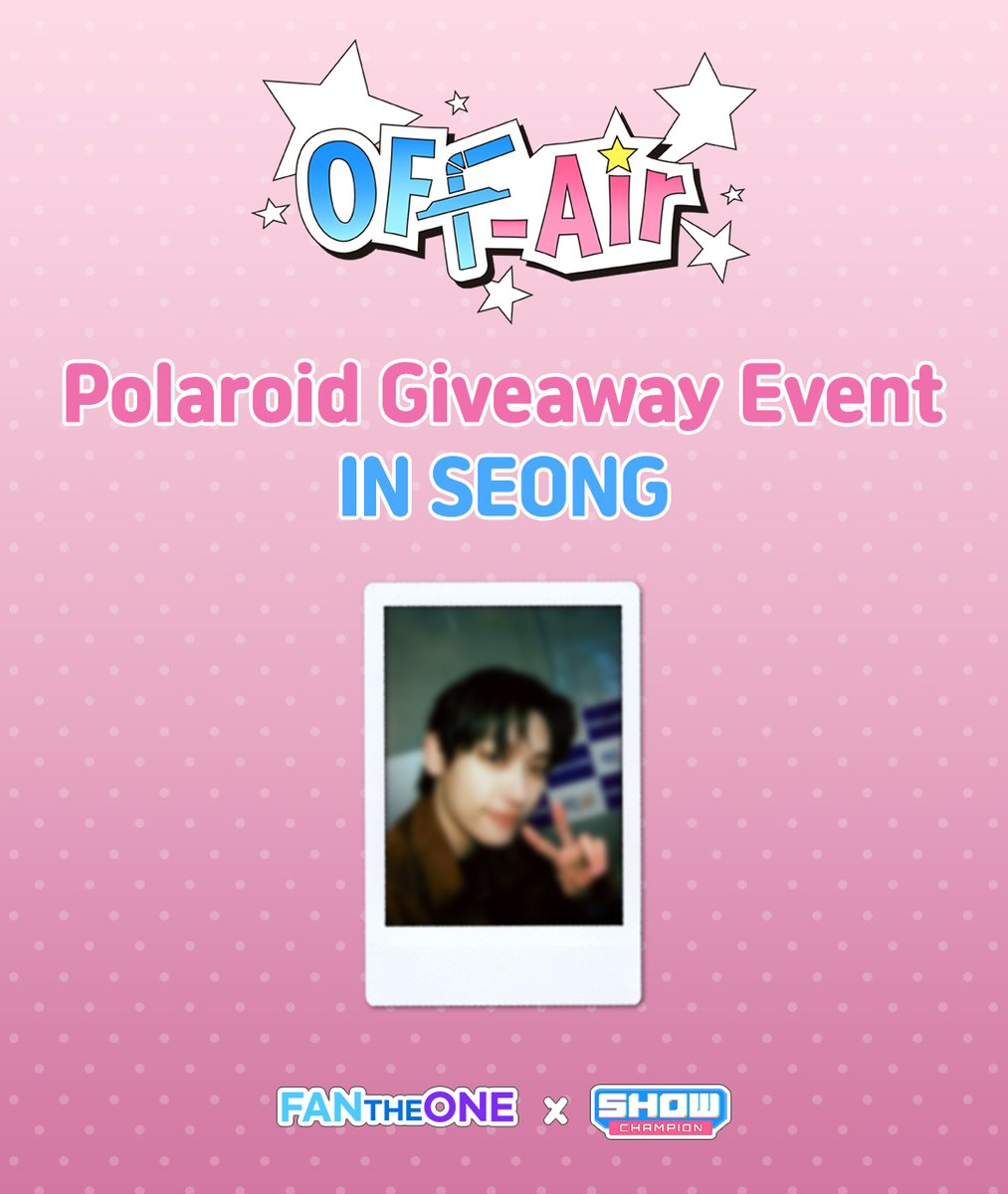 FanTheOne_X's tweet image. 📸 OFF Air Polaroid Presentation Event
Capture a special off-air moment✨
Get a limited Polaroid with 인성!

See the image below for details on how to participate❤️
🔗Entry link
fantheone.com
⚠️Participation will not be valid without submitting the application form.…