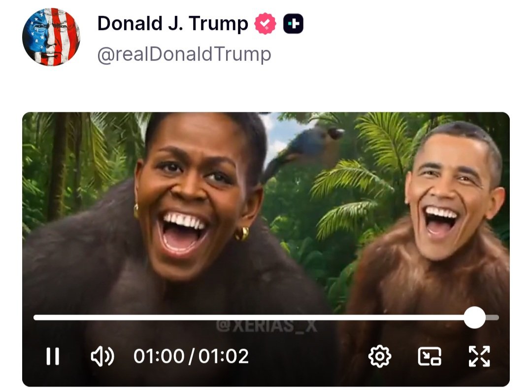 Donald Trump just "truthed" this video.

Absolutely degenerate and terminally online government.