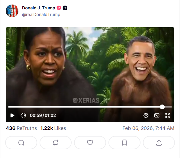 osorotimothyKE's tweet image. So, just to confirm, President Trump is posting election fraud allegations, followed by racist memes of former US President Barack Obama and First Lady Michelle Obama.

Video 👇