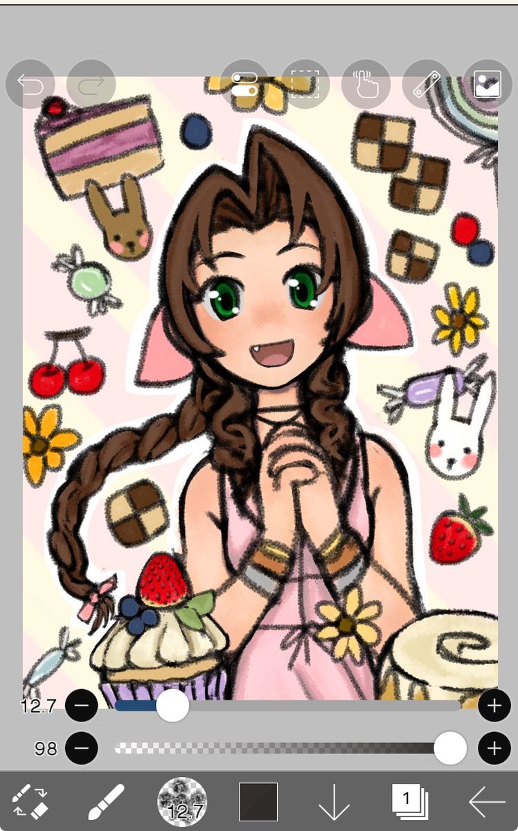 happy birthday aerith 🐰 🎀 🐇 🌼