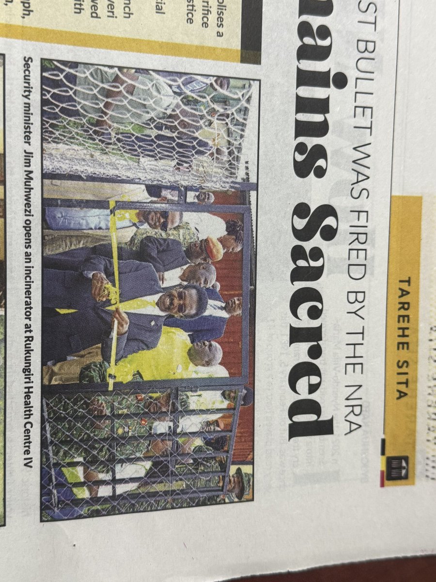 On this day, we pay tribute to brave, patriotic comrades who risked it all to join H.E <a href="/KagutaMuseveni/">Yoweri K Museveni</a> to launch a protracted people’s war against tyranny. 
I thank the CDF Gen <a href="/mkainerugaba/">Muhoozi Kainerugaba</a> for choosing the Kigezi region to host and benefit from the 45th Tarehe Sita Celebrations