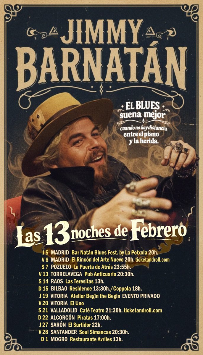 🎹Anoche arrancó!!!!🎹
Las 13 Noches de Febrero Tour.
No te lo pierdas!