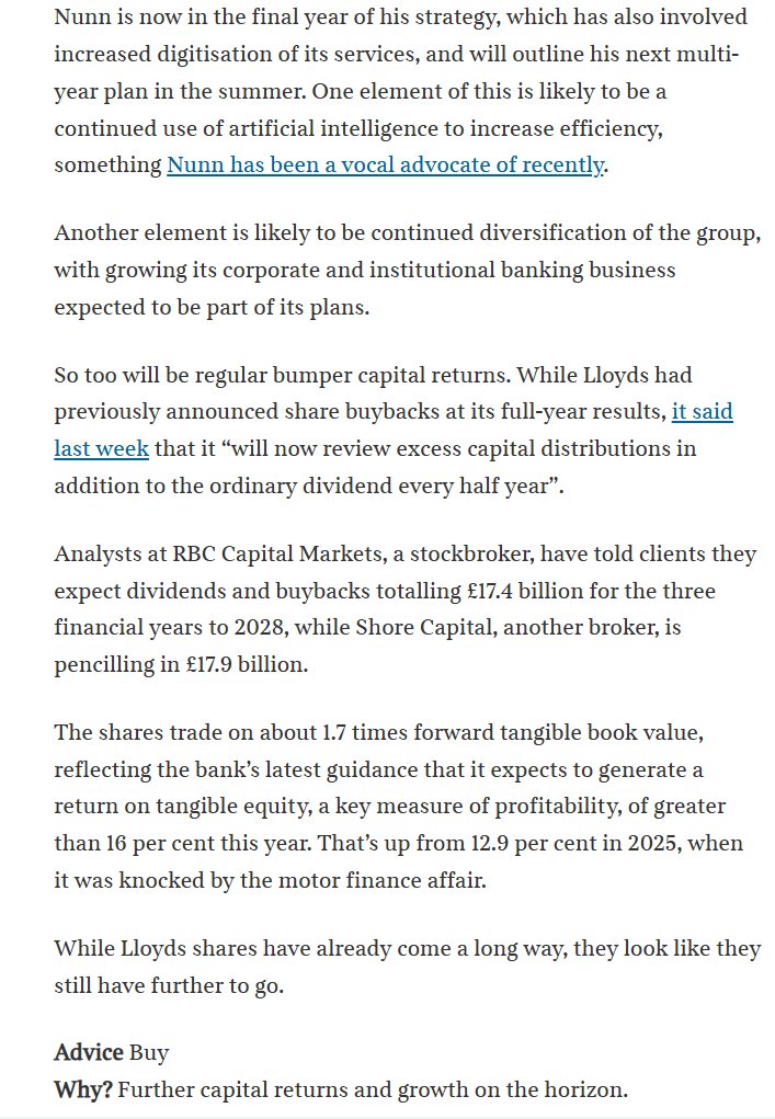 entrustTMF's tweet image. BUY Shares In #LLOY Says Tempus In The Times

Should you buy shares in Lloyds Banking Group?

The stock has risen dramatically — but with the prospect of further growth and capital returns, it looks like it may have further to go