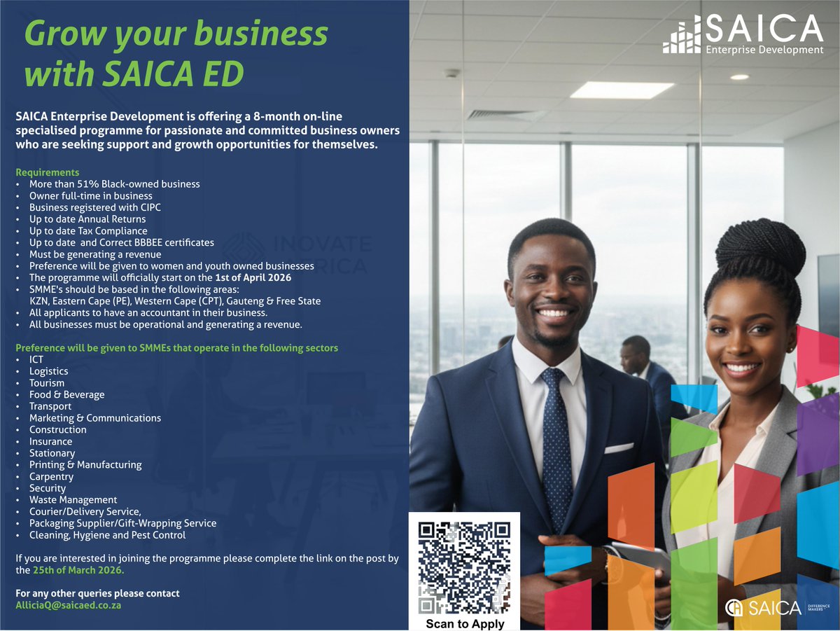SAICA Enterprise Development tweet media