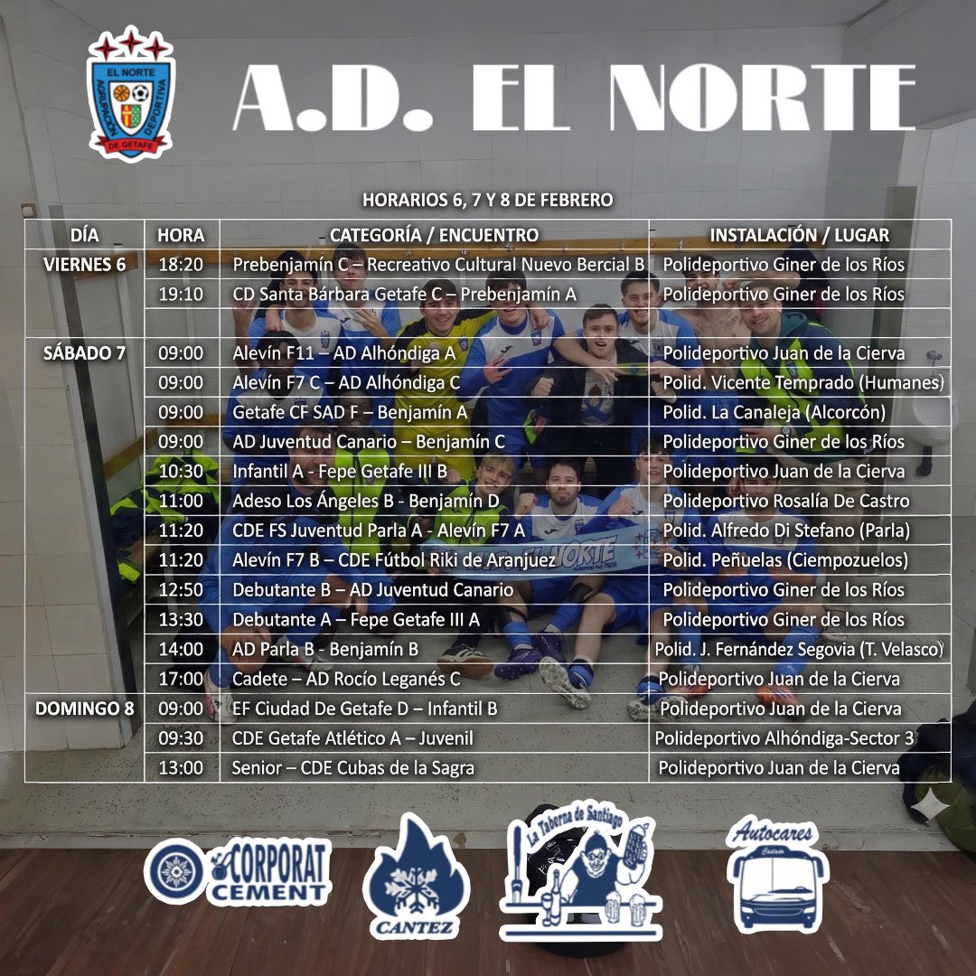 HORARIOS 6,7 Y 8 DE FEBRERO 

adelnorte.com/horarios/horar…