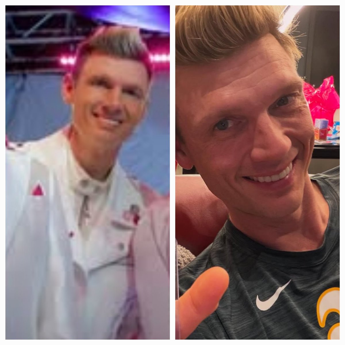 Rainy Friday 🌨 and I console myself with @nickcarter's smile ☺️